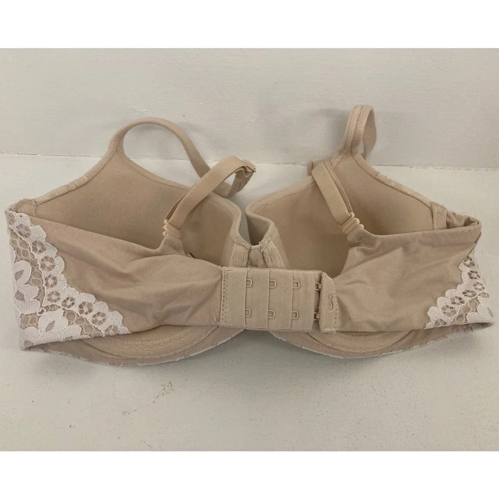 Victoria's Secret 32DD Lined Demi Bone Bra Soft Lace Coquette Cottagecore Scandi